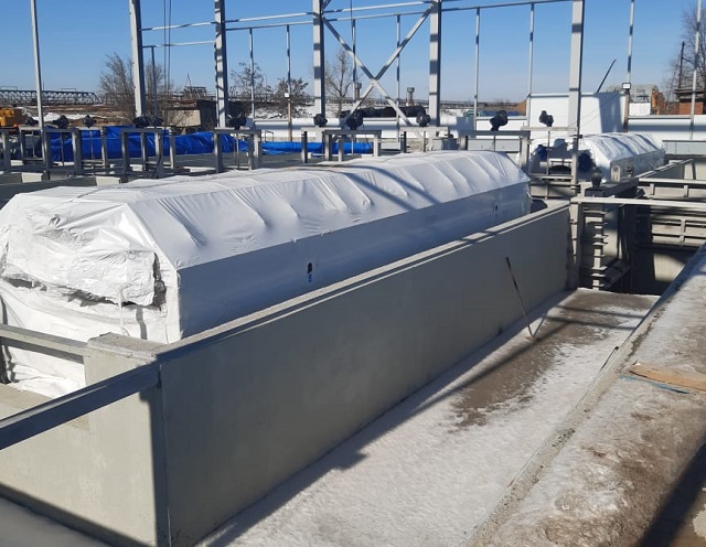 На строящейся станции микрофильтрации в Волгограде завершили установку шиберных задвижек