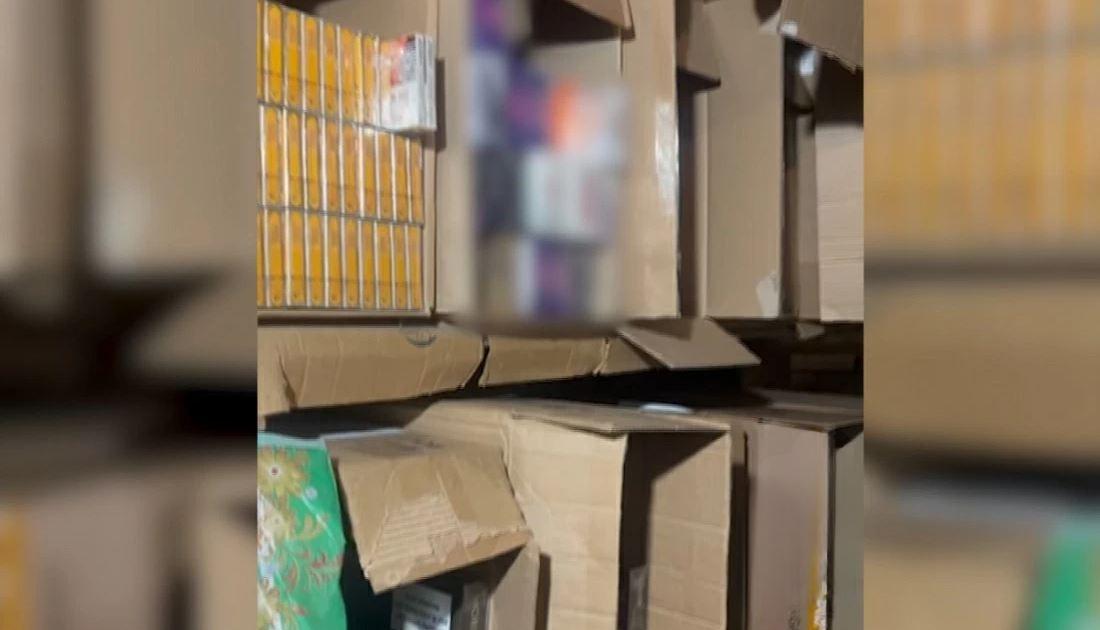 ВИДЕО: более 23 тысяч пачек сигарет на три миллиона рублей изъяла полиция под Волгоградом