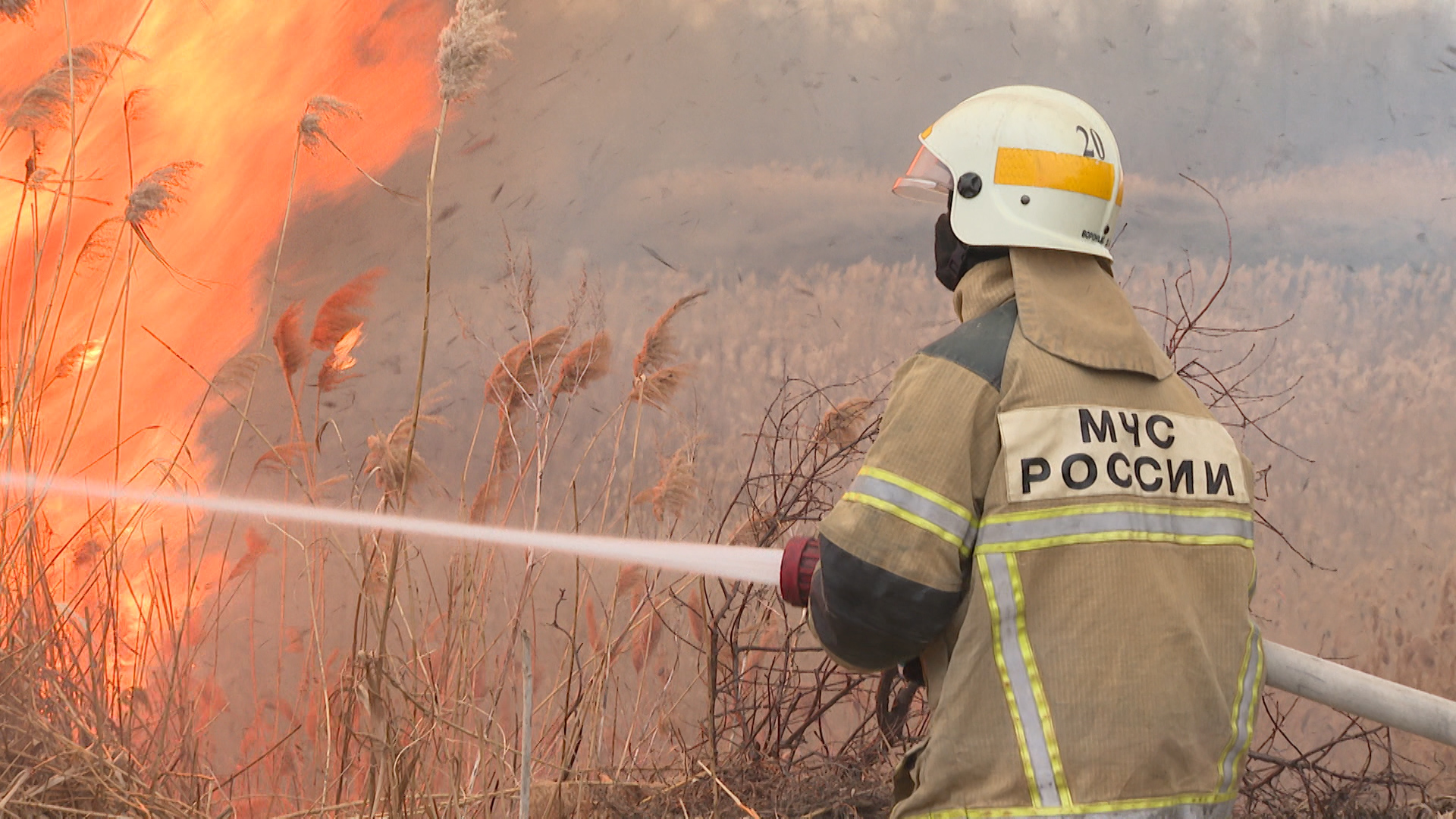 В огне, но под контролем: МЧС освобождает Волгоградскую область от камыша