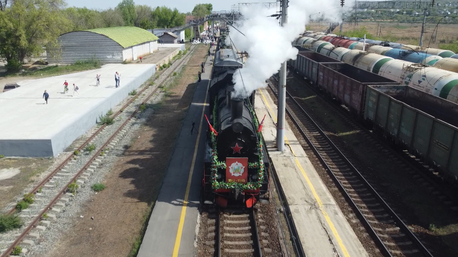 Ретропоезд «Воинский эшелон» прибыл на станцию Волгоград-1