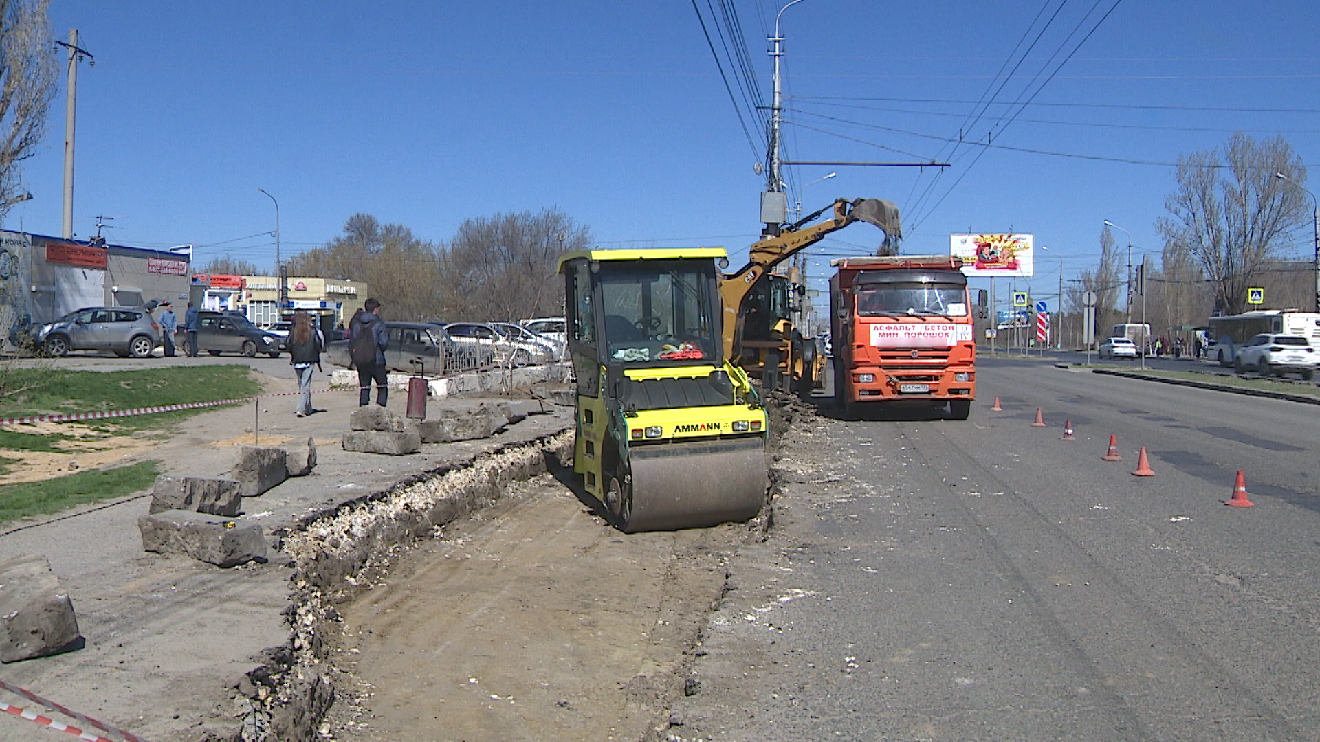 Участок Второй продольной капитально ремонтируют на юге Волгограда