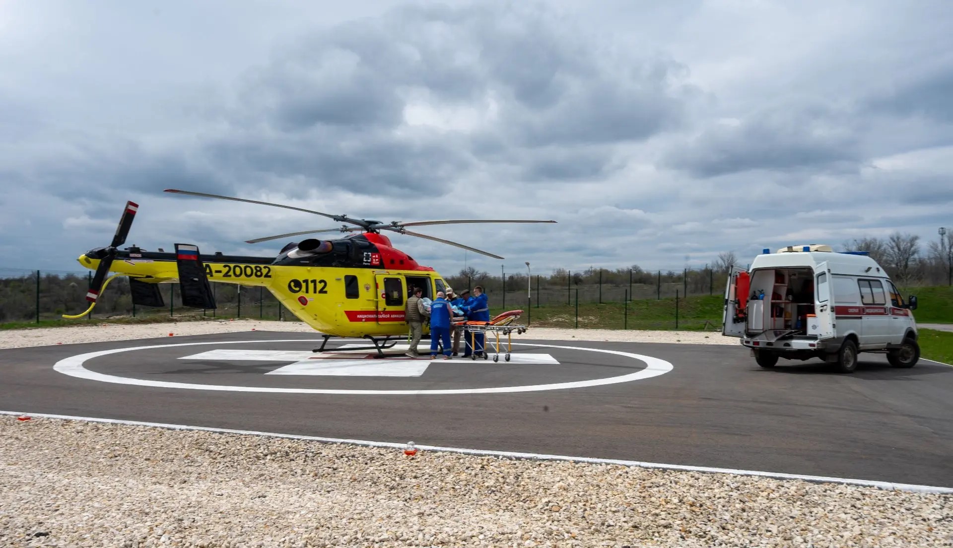 Новая посадочная площадка под Волгоградом приняла первый борт санавиации