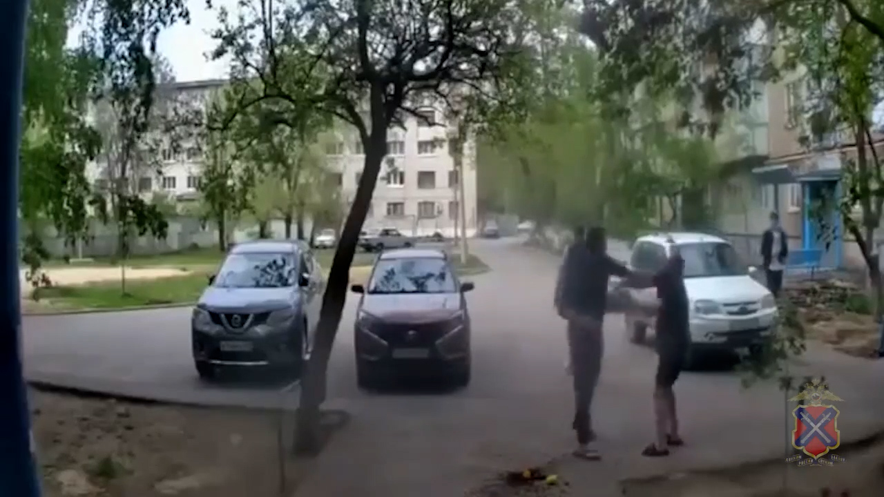 В Волжском драка из-за сорванных цветов попала на камеру